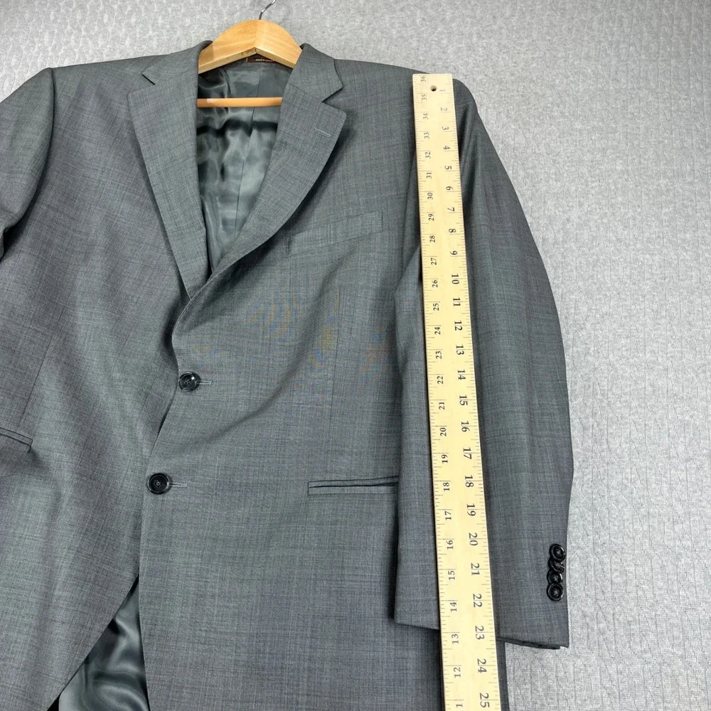Peter Millar Suit Jacket Blazer Mens 46R Gray Pure Virgin Wool Two Button Blazer